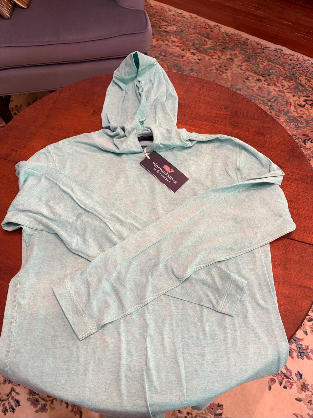 Vineyard Vines Men’s Andros Blue Performance on the Go Hoodie Sz XS NWT